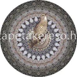   Behang Express Circle of Life vlies anyagú fekete, barna színű mandala, madaras romantikus tapéta