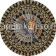 Behang Express Circle of Life vlies anyagú fekete, szürke, barna színű mandala, madaras romantikus tapéta