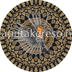   Behang Express Circle of Life vlies anyagú fekete, szürke, barna színű mandala, madaras romantikus tapéta