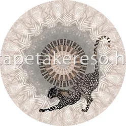   Behang Express Circle of Life vlies anyagú beige, szürke, fekete színű állatos, mandala romantikus tapéta