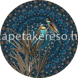   Behang Express Circle of Life vlies anyagú kék, barna színű mandala, madaras romantikus tapéta