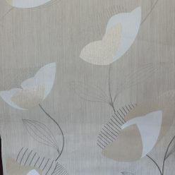   Grandeco, vlies, vinyl fehér, beige színű, virágos modern, világos árnyalatú, tapéta