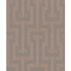   Rasch, vlies barna, bronz, csillámos színű, geometriai modern, sötét árnyalatú, tapéta