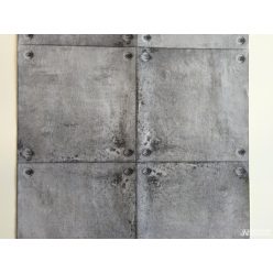   Noordwand, vlies, vinyl szürke színű, betonhatású, kockás modern, közép árnyalatú, tapéta