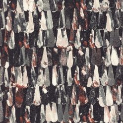   Casamance, vlies szürke, fekete, fehér színű, tollas, absztrakt modern, sötét árnyalatú, tapéta