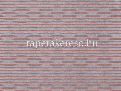 Omexco Vogue vlies anyagú szürke, rosegold, csillámos színű hullámos modern tapéta