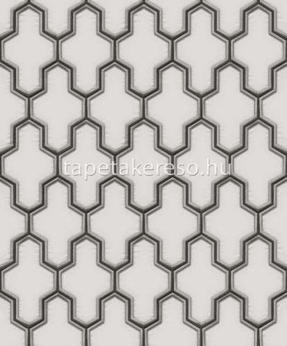 Design ID Wall fabrick vlies, vinyl anyagú fekete, szürke színű geometriai modern tapéta