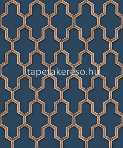Design ID Wall fabrick vlies, vinyl anyagú kék, barna színű geometriai modern tapéta
