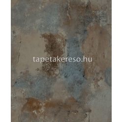   Grandeco Wanderlust vlies, vinyl anyagú kék, barna színű betonhatású modern, natural tapéta
