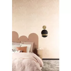   Khroma Mysa vlies anyagú beige, barack színű növényes, struktúrált modern tapéta
