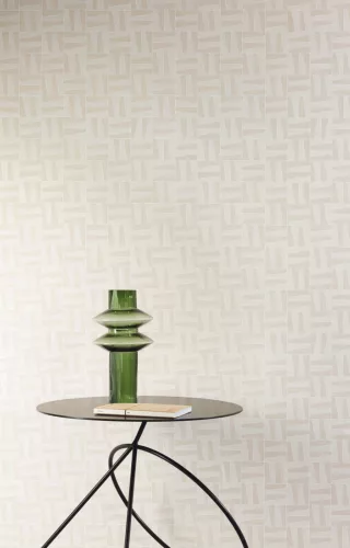 Khroma Mysa vlies anyagú beige színű geometriai modern tapéta