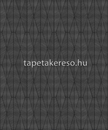 Khroma Mysa vlies anyagú fekete, szürke színű geometriai modern tapéta